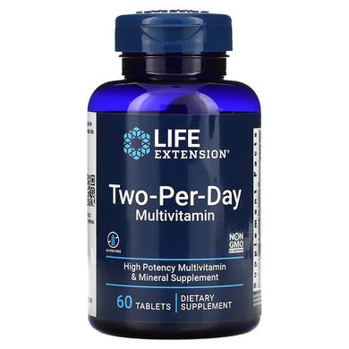 Мультивітаміни, Two-Per-Day Tablets, Life Extension, 60 таблеток - фото