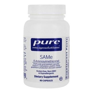 S-аденозилметионин, SAMe (S-Adenosylmethionine) 60's, Pure Encapsulations, 60 капсул - фото