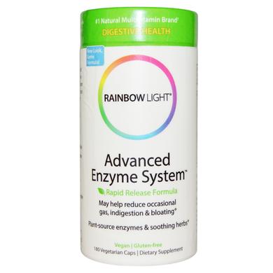 Травні ферменти, Advanced Enzyme System, Rainbow Light, 180 капсул - фото