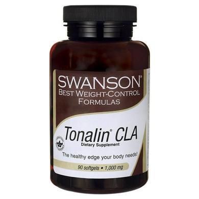 Кон'югована лінолева кислота, Tonalin CLA, Swanson, 1000 мг, 90 гелевих капсул - фото