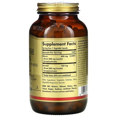 Ниацин, No-Flush Niacin, Solgar, 500 мг, 250 капсул - фото