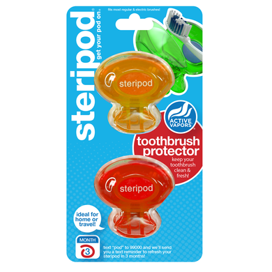 Антибактериальный футляр для зубной щетки, мандариновая мечта + вулкановый красный - фото
