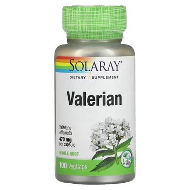 Валеріана, Valerian, Solaray, 100 вегетаріанських капсул - фото
