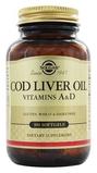 Витамин А и Д из печени норвежской трески, Vitamin А and D Cod Liver Oil, Solgar, 100 капсул, фото