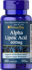 Альфа-липоевая кислота, Alpha Lipoic Acid, Puritan's Pride, 600 мг, 60 капсул - фото