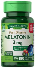 Мелатонин, Melatonin, Nature's Truth, 3 мг, 180 таблеток - фото