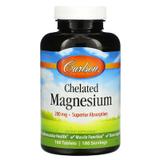 Магний хелат, Chelated Magnesium, Carlson Labs, 180 таблеток, фото