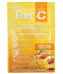 Витаминный напиток для повышения иммунитета, вкус персика и манго, Vitamin C, Ener-C, 1 пакетик - фото