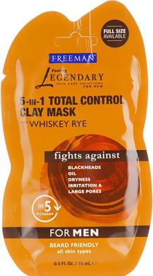 Маска для чоловіків "Комплексний контроль. Житній віскі", Feeling Beautiful Total Control Clay Mask, Freeman, 15 мл - фото