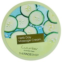 Масажний крем для обличчя, 150 мл, Herbday Massage Cream, The Face Shop, Cucumber - фото