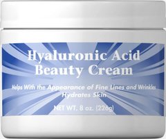 Крем з гіалуронової кислотою, Hyaluronic Acid Cream, Puritan's Pride, 226 г - фото