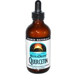 Кверцетин, NutraDrops Quercetin, Source Naturals, жидкость, 118,28 мл - фото