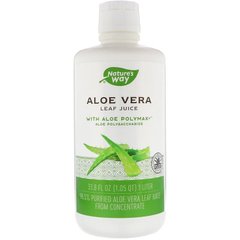Алоэ вера, сок листьев, Aloe Vera, Nature's Way, 1 литр - фото