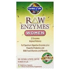 Энзимы для женщин, RAW Enzymes, Garden of Life, 90 капсул - фото