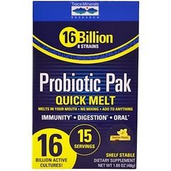 Пробиотический пакет, быстрое растворение, ваниль, 15 палочек в пакете, Trace Minerals Research, 48 г - фото