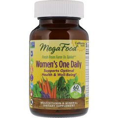Вітаміни для жінок, Womens One Daily, MegaFood, 1 в день, 60 таблеток - фото