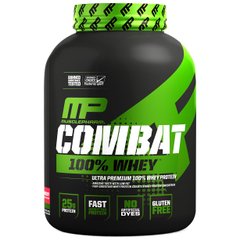 Протеїн, Combat 100% Whey, полуниця, MusclePharm, 907 г - фото
