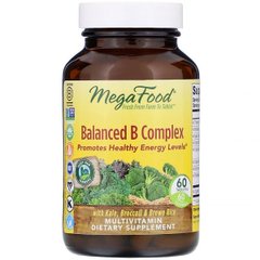 Сбалансированный комплекс витаминов В, Balanced B Complex, MegaFood, 60 таблеток - фото