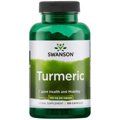 Куркума, Turmeric, Swanson, 720 мг, 100 капсул - фото
