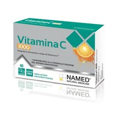 Вітамін С, Vitamin C 1000, NAMED, 40 таблеток - фото