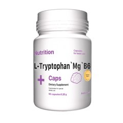 Антистресс комплекс L-Триптофан, Магний B6, L-Tryptophan Mg B6, EntherMeal, 60 капсул - фото