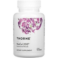 Никотинамид рибозид, NiaCel 200, Thorne Research, 60 капсул - фото