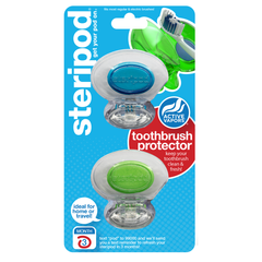 Антибактеріальний футляр для зубної щітки, кристально чистий синій + зелений - фото