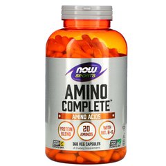 Now Foods, Amino Complete, амінокислотний комплекс, 360 вегетаріанських капсул (NOW-00013) - фото