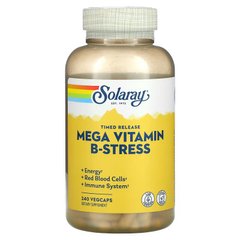 Витамины от стресса, Mega B-Stress, Solaray, 240 капсул - фото