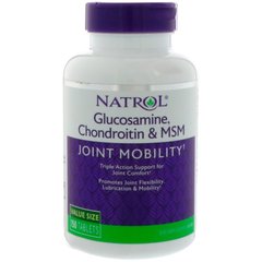 Глюкозамин хондроитин МСМ, Glucosamine Chondroitin MSM, Natrol, 150 таблеток - фото