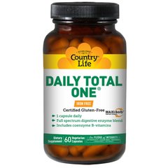 Мультивитамины без железа, Daily Total One, Country Life, 60 капсул - фото
