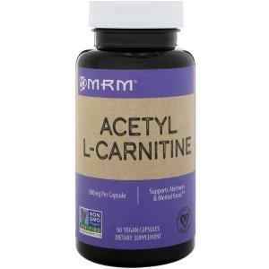 Ацетил карнитин, Acetyl-L-Carnitine HCl, MRM, 500 мг, 60 капсул - фото