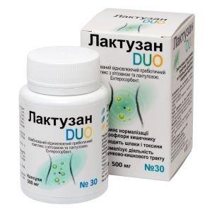 Лактузан Дуо 500 мг, Vitera, 30 капсул - фото