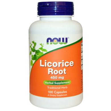 Корень солодки (Licorice Root), Now Foods, 450 мг, 100 капсул - фото