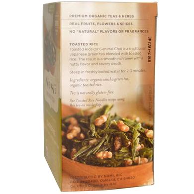 Органический зелёный чай с рисом Генмайча, 18 пакетиков - фото