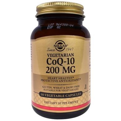 Коензим Q10 (CoQ-10), Solgar, 200 мг, 60 капсул - фото