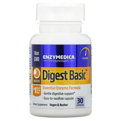 Пищеварительные ферменты, Digest Basic, Essential Enzyme Formula, Enzymedica, 30 капсул - фото