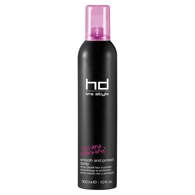 Сухий термозахисний спрей ідеальний для випрямлення волосся HD Life Style Smooth and protect spray, FarmaVita, 300 мл - фото