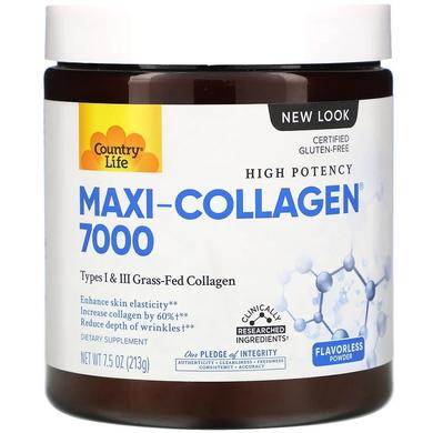 Коллаген 1 и 3 типов + Биотин, Maxi Collagen, Country Life, 210 г - фото