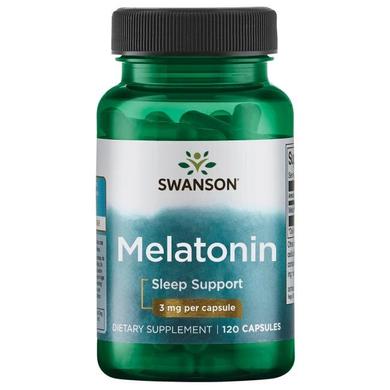 Мелатонін, Melatonin, Swanson, 3 мг, 120 капсул - фото