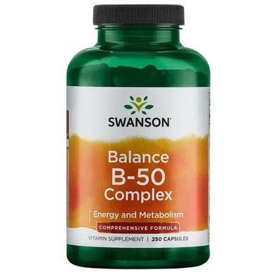 Комплекс Вітаміну B-50, Balance B-50 Complex, Swanson, 250 капсул - фото