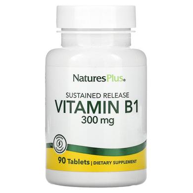 Тіамін (Vitamin B-1), Nature's Plus, Вітамін В1, 300 мг, 90 таблеток - фото