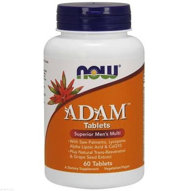 Витаминный комплекс Адам, Adam, Men's Multi, Now Foods, 60 таблеток - фото