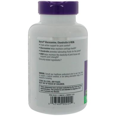 Глюкозамін хондроітин МСМ, Glucosamine Chondroitin MSM, Natrol, 150 таблеток - фото