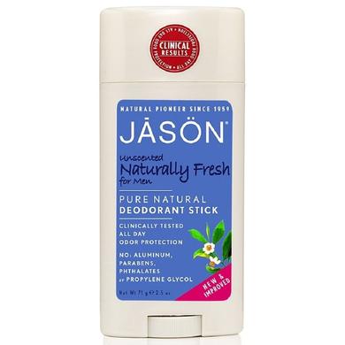 Дезодорант для чоловіків, Jason Natural, без запаху, 71 г - фото