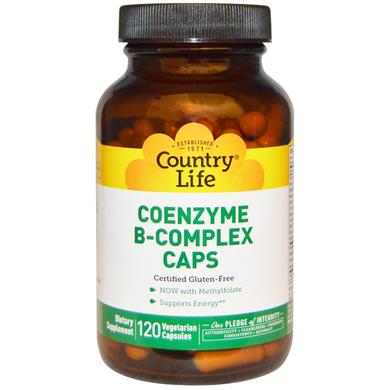 Коензим B-комплекс, Coenzyme B-Complex, Country Life, 120 капсул - фото