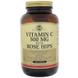Витамин С с шиповником, Vitamin C, Solgar, 500 мг, 250 таблеток, фото – 1