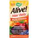 Мультивітаміни з залізом, Alive! Max3 Daily, Nature's Way, 90 таблеток, фото – 1