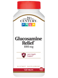 Глюкозамин и кальций, Glucosamine Relief, Maximum Strength, 21st Century Health Care, 1000 мг, 120 таблеток, фото