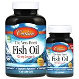 Рыбий жир со вкусом лимона, Fish Oil, Carlson Labs, 700 мг, 120 + 30 капсул, фото